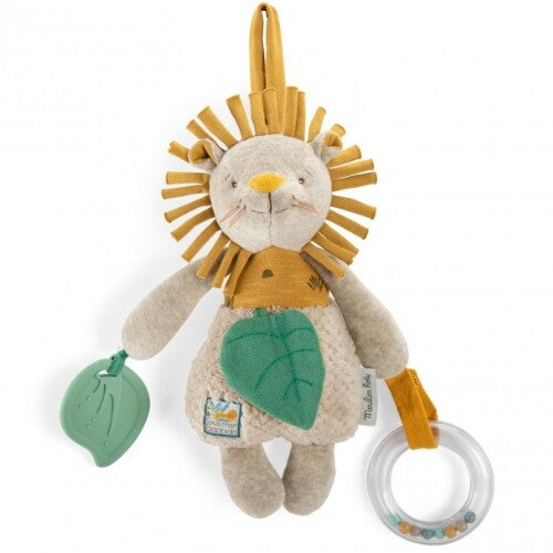 Moulin roty activiteitenknuffel leeuw - 30 cm