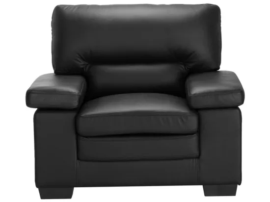 Fauteuil en cuir de buffle MIMAS - Noir