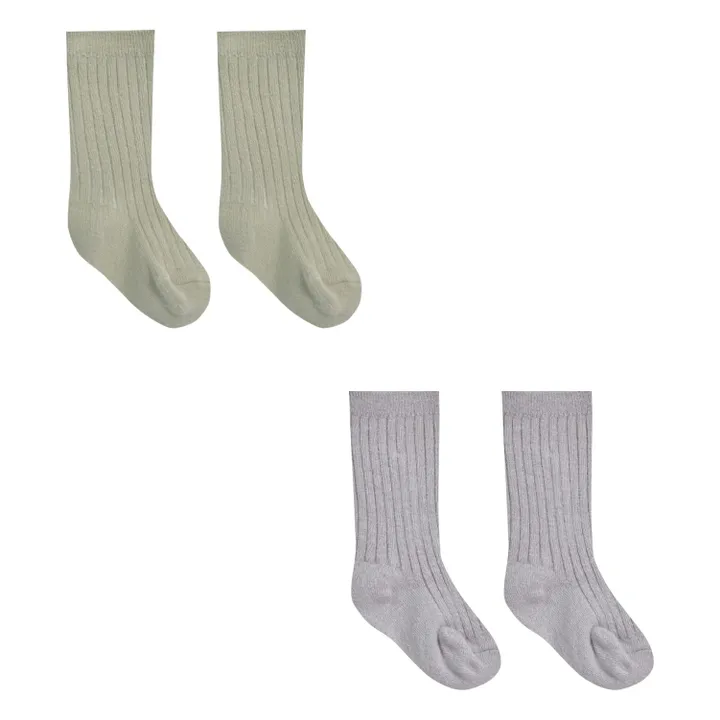 Quincy Mae Lot 2 Chaussettes | Sauge