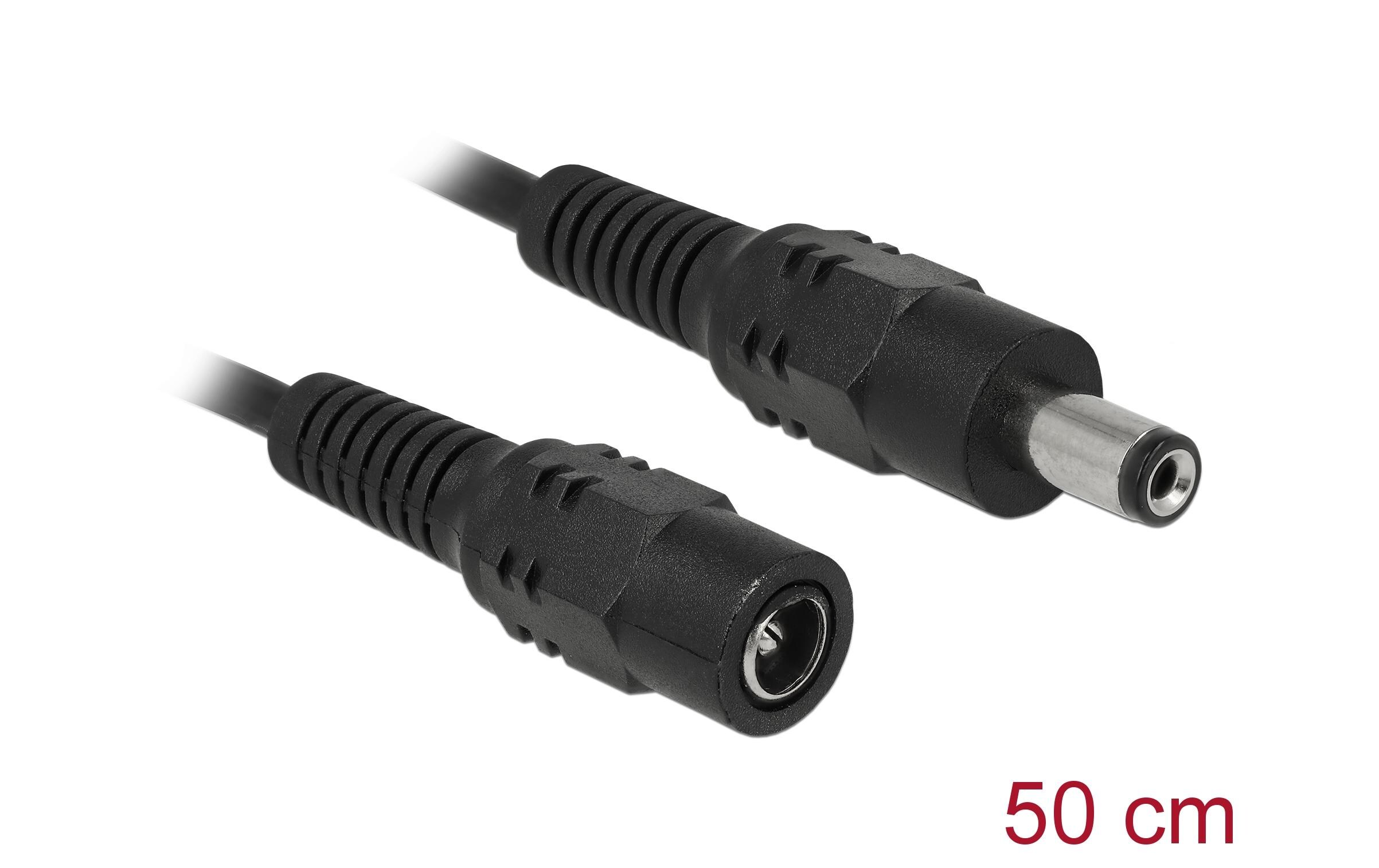 Kabel DC Verlängerung 5.5 x 2.1 mm, 50 cmDelock Kabel DC Verlängerung 5.5 x 2.1 mm Stecker > Buchse