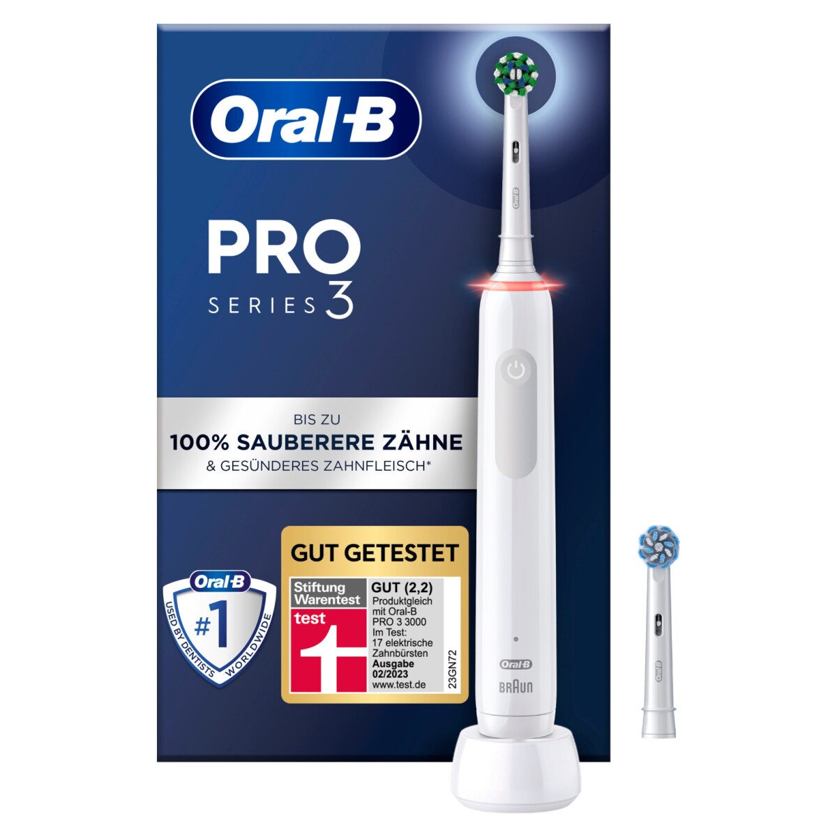 Oral-B Pro 3 3000 elektrische Zahnbürste Cross Action White JAS22