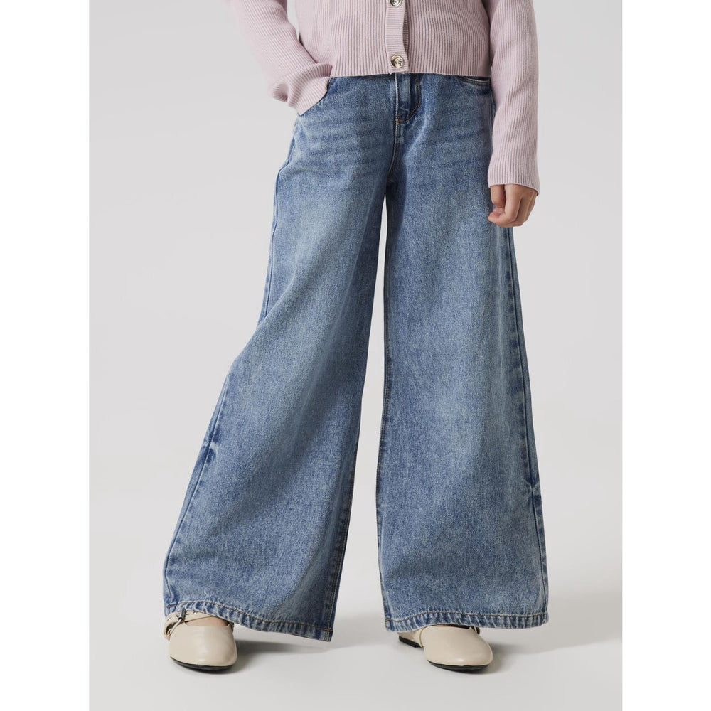 Køb Name It Medium Blue Denim Nkfbella Skater Xwide Jeans 3111-Za Noos