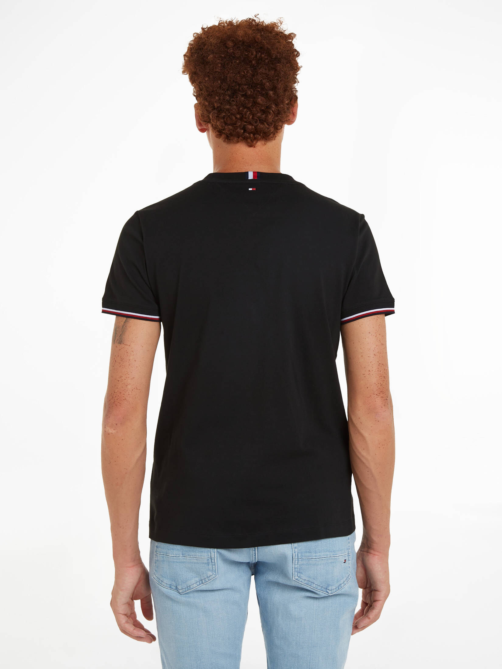 Tommy Hilfiger| Herren T-Shirt TOMMY LOGO TIPPED TEE Slim Fit