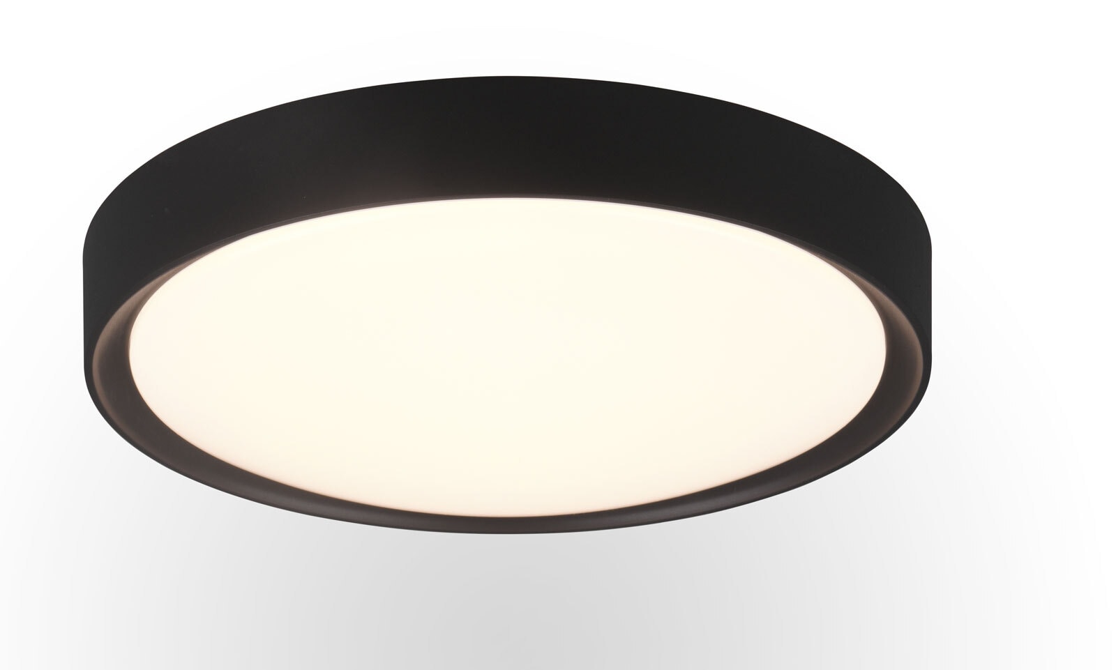 Clarimo Deckenleuchte weiß 659011801, D/H: 33/9 cm, Kunststoff, Textil