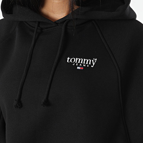 Sweat Capuche Femme Crop Relaxed Lower Case 4340 Noir