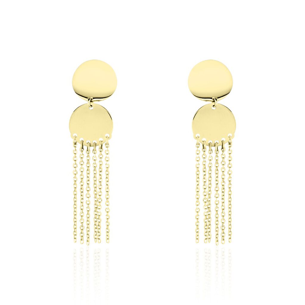 Boucles D'oreilles Pendantes Or Jaune Achillee