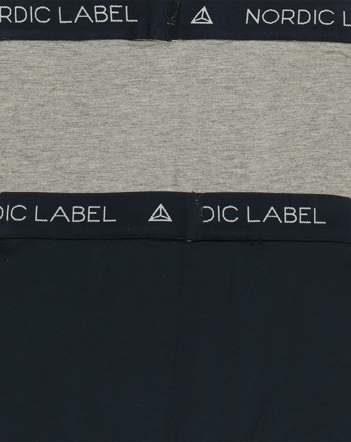 Boxershorts KJELL 2er-Pack in grau melange/navy