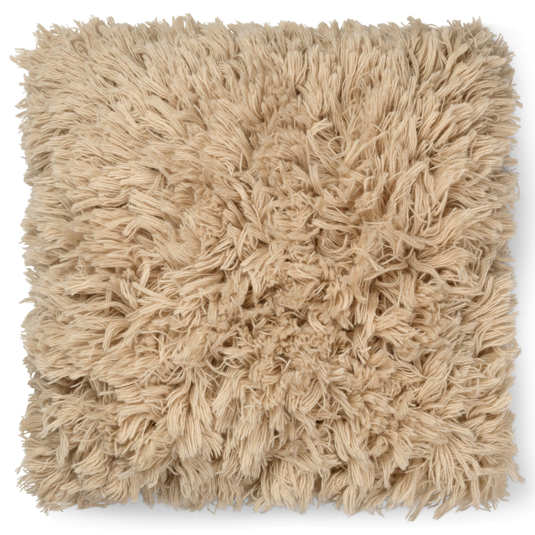 Ferm Living Meadow high pile kussen 50x50 light sand