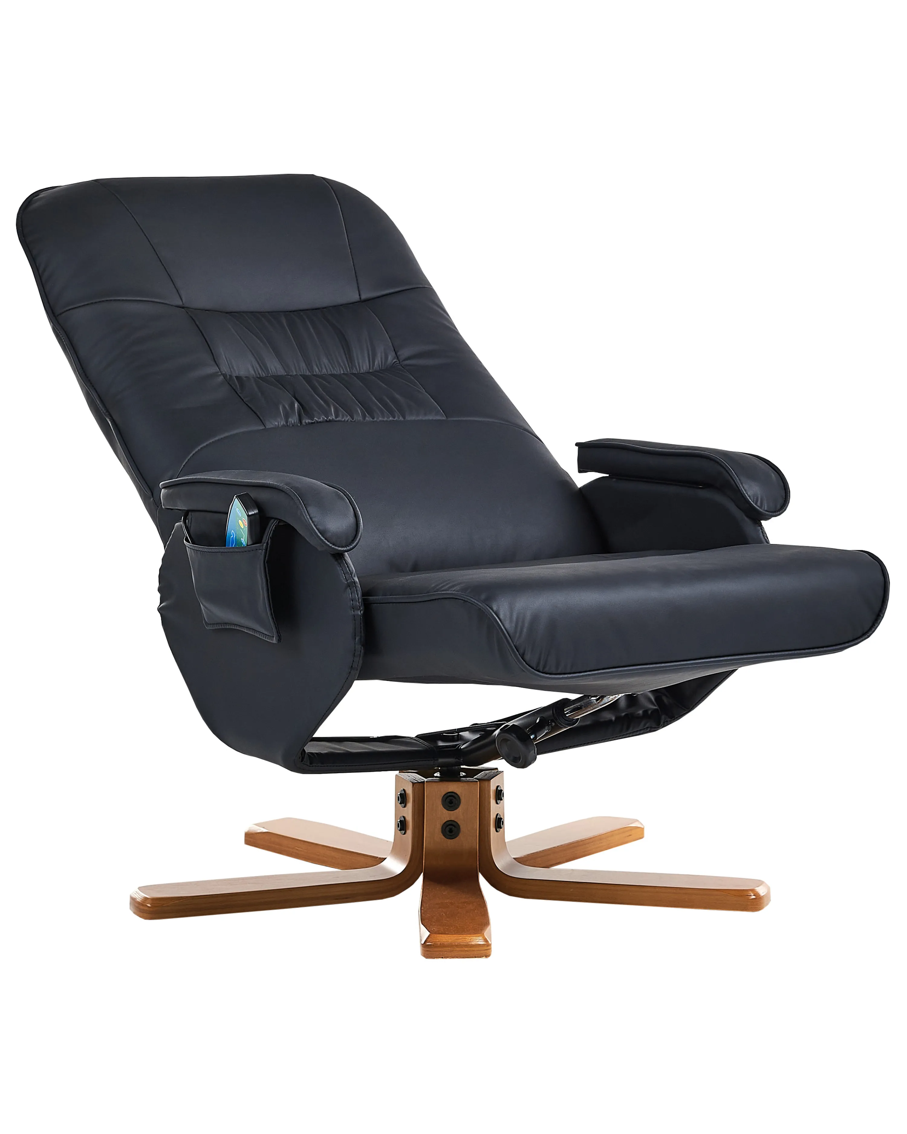 Massagestoel RELAXPRO met voetenbank Kunstleer Zwart