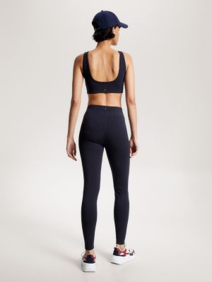 Calça Legging Esportiva Universitária de Cintura Alta e Comprimento Total