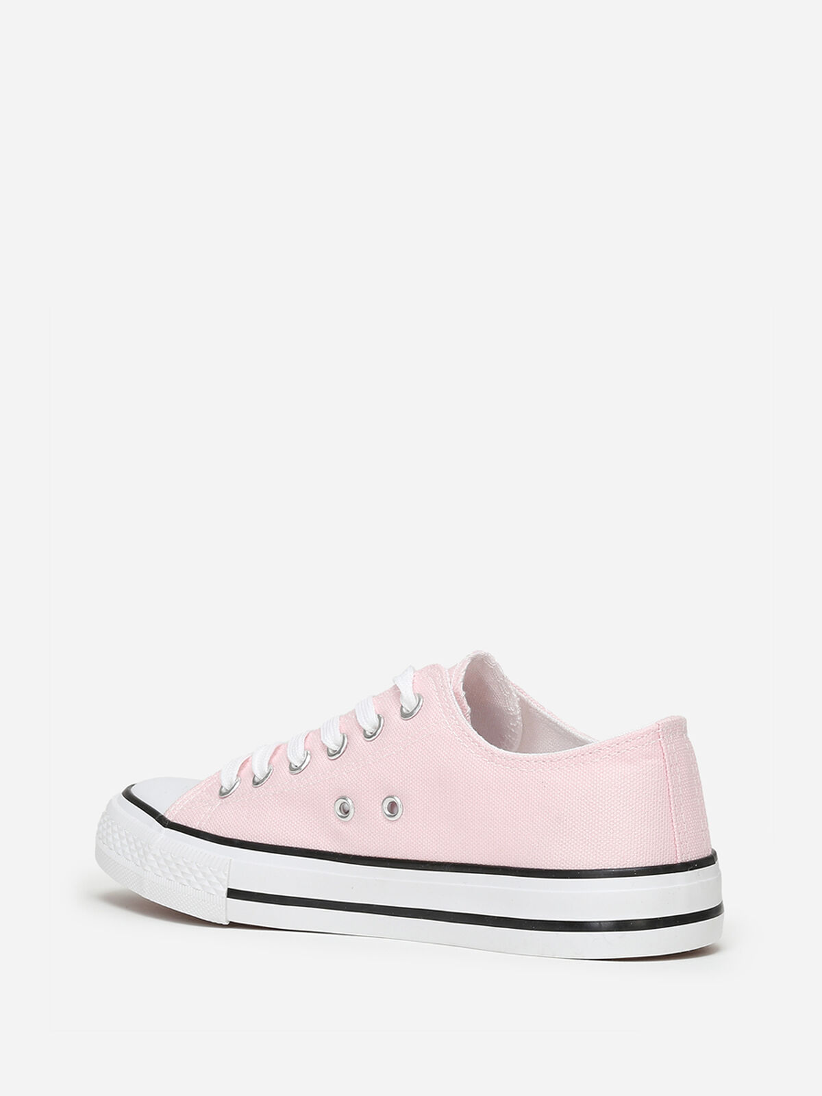 Tennis basses en toile- Rose