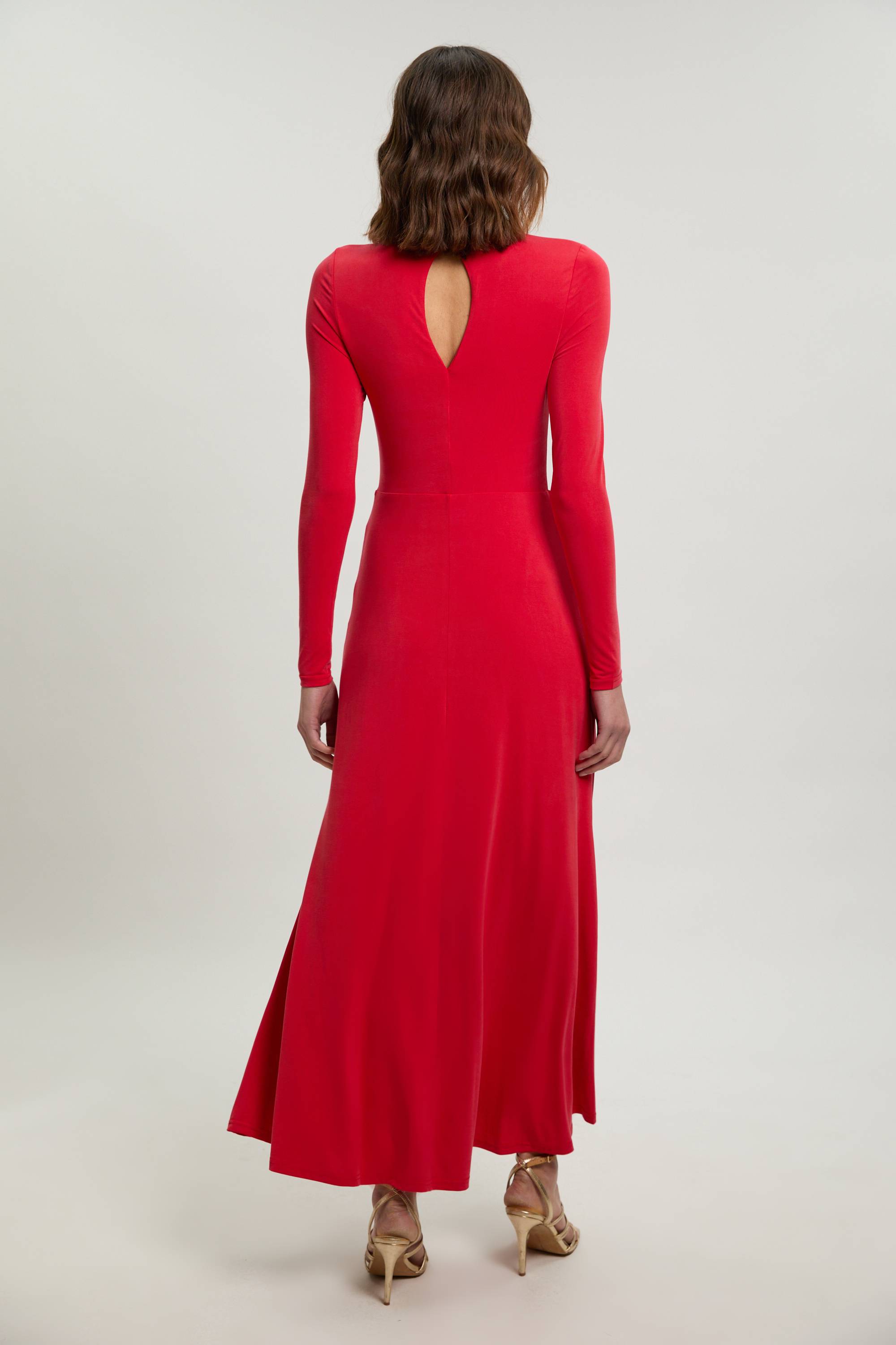 KarenMillen Robe Maxi En Jersey À Manches Longues
