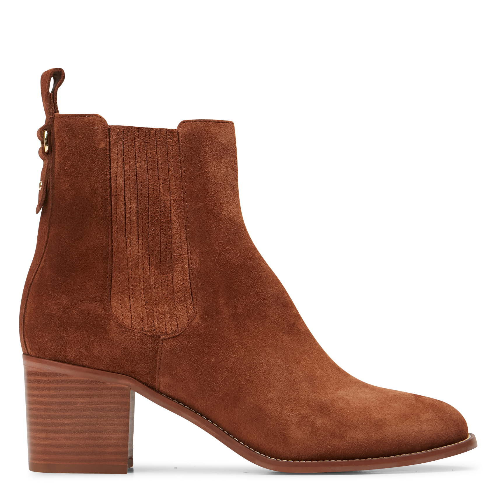 CECILIA - Bottines à talons en cuir | Marron