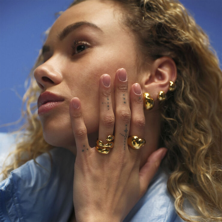 Camille Brinch Jewellery Twisty Puffer Ring Gold