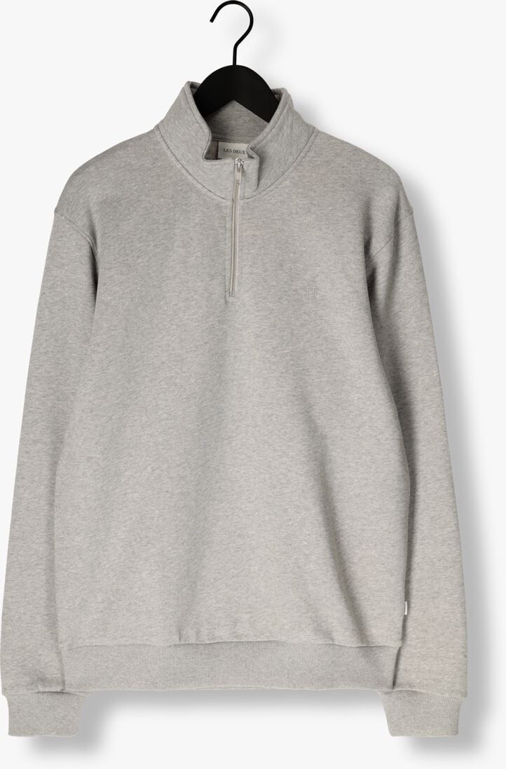 lichtgrijze les deux trui norregaard tonal half-zip sweatshirt
