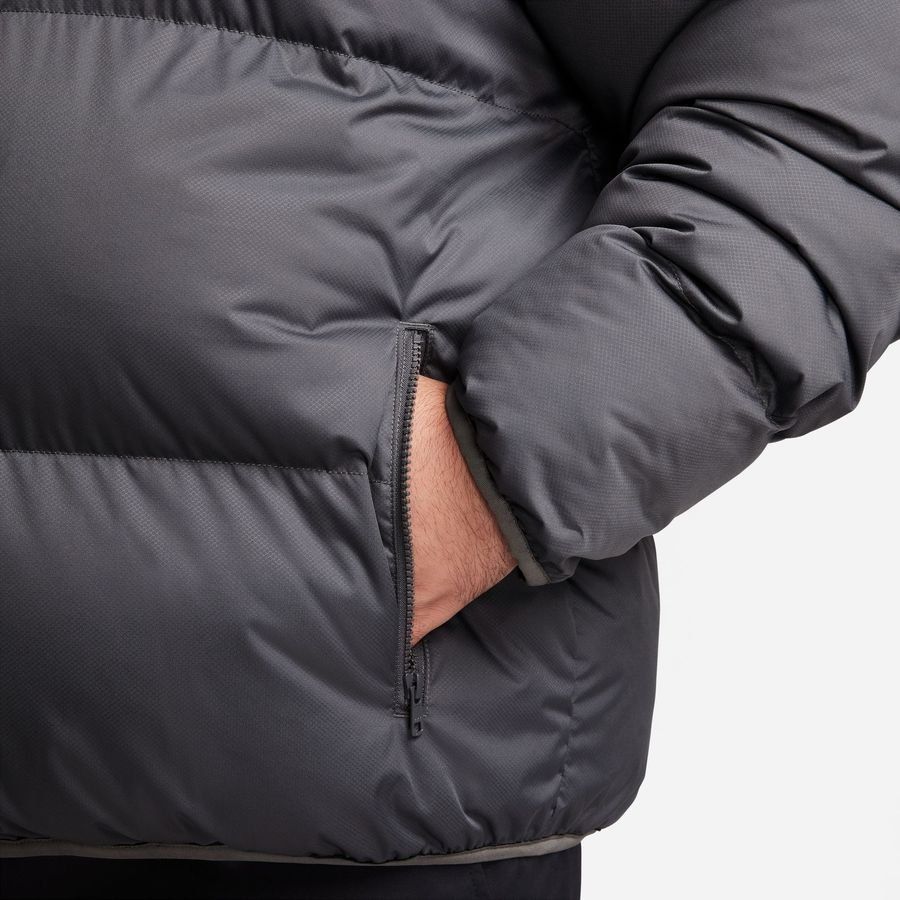 Nike Manteau d'Hiver Therma-FIT Club Puffer - Gris/Blanc