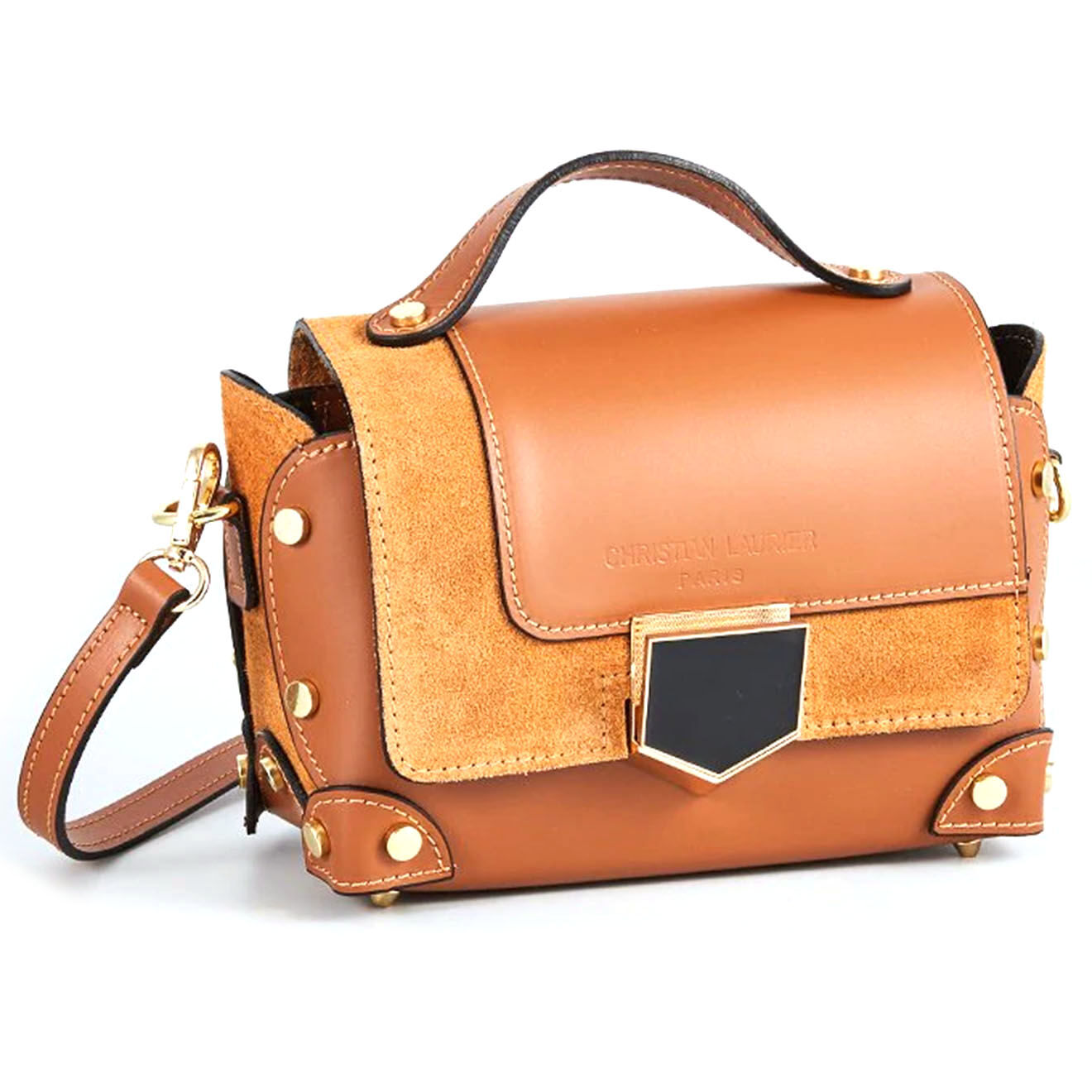 Christian Laurier Sac à main  Nan en Cuir camel - 24x16x10 cm
