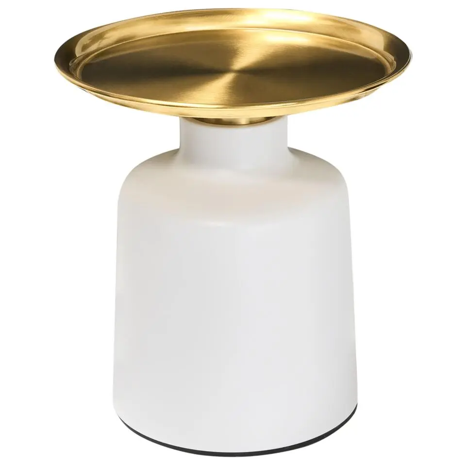 DOVE - Bijzettafel - Wit/Goud - Metaal