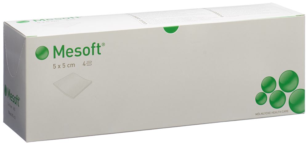 MESOFT Vlieskompressen<br>75 × 2 Stück, Beutel, 5x5cm, steril
