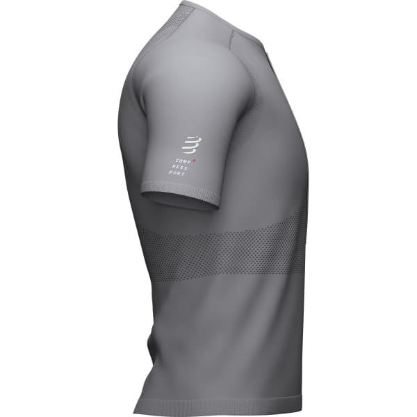 T-shirt compression COMPRESSPORT TRAIL HALF-ZIP FITTED SS TOP ALLOY