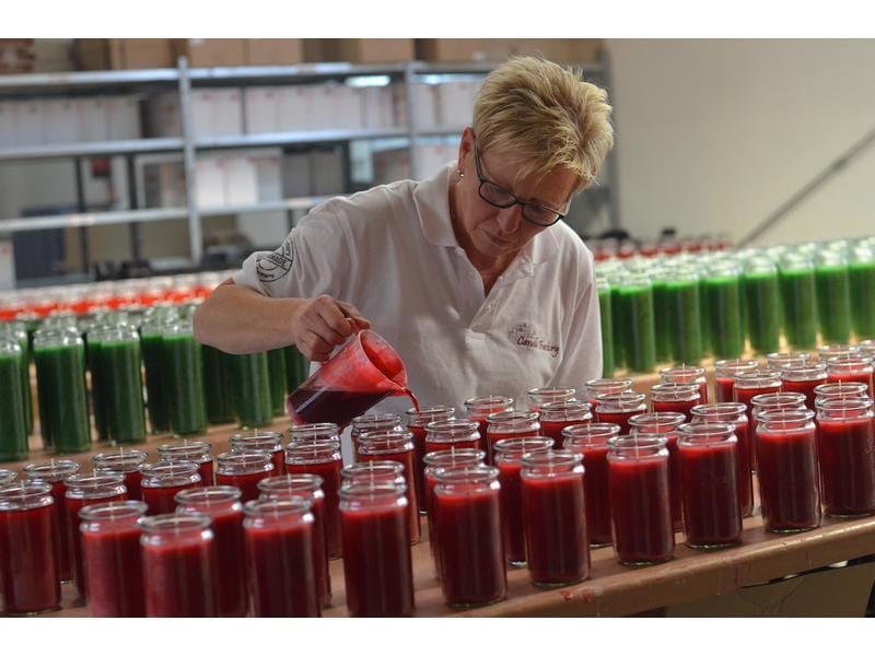Candle Factory Duftkerze Lavendel Mini Jumbo Premiumduftkerze im Weck Glas