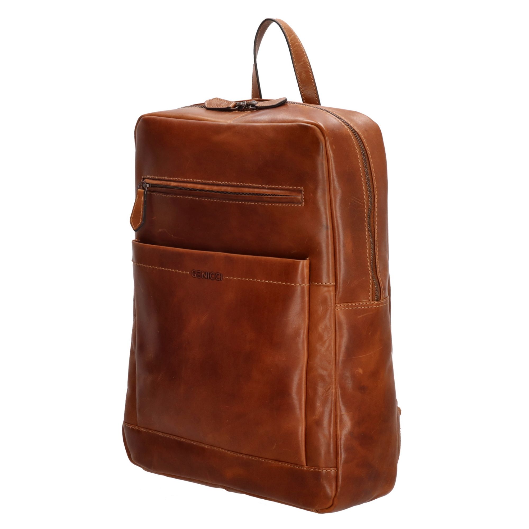 Genicci Noble Rugzak Musk 15,6 inch Cognac