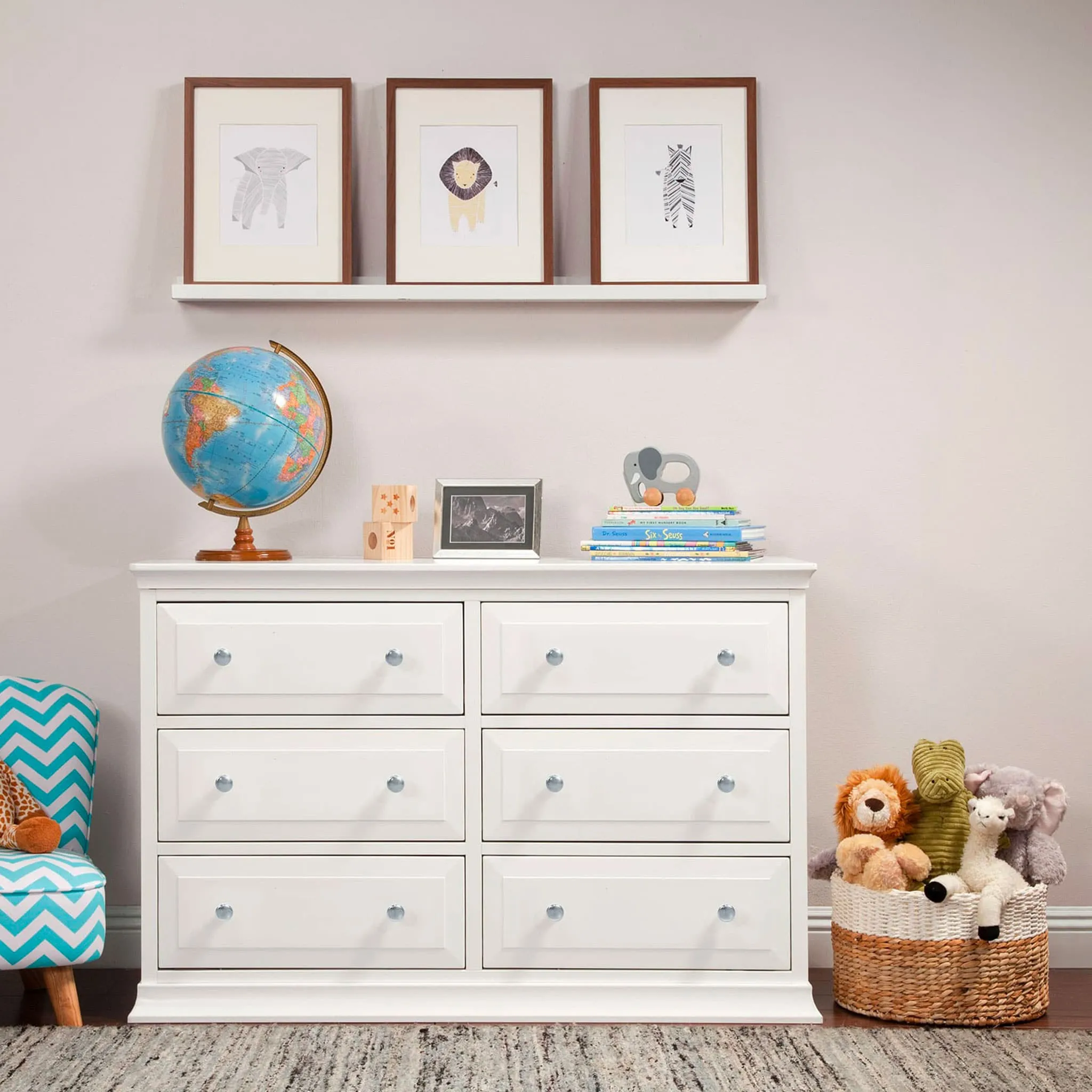DaVinci Bureau Double 6 Tiroirs Signature Davinci - Blanc