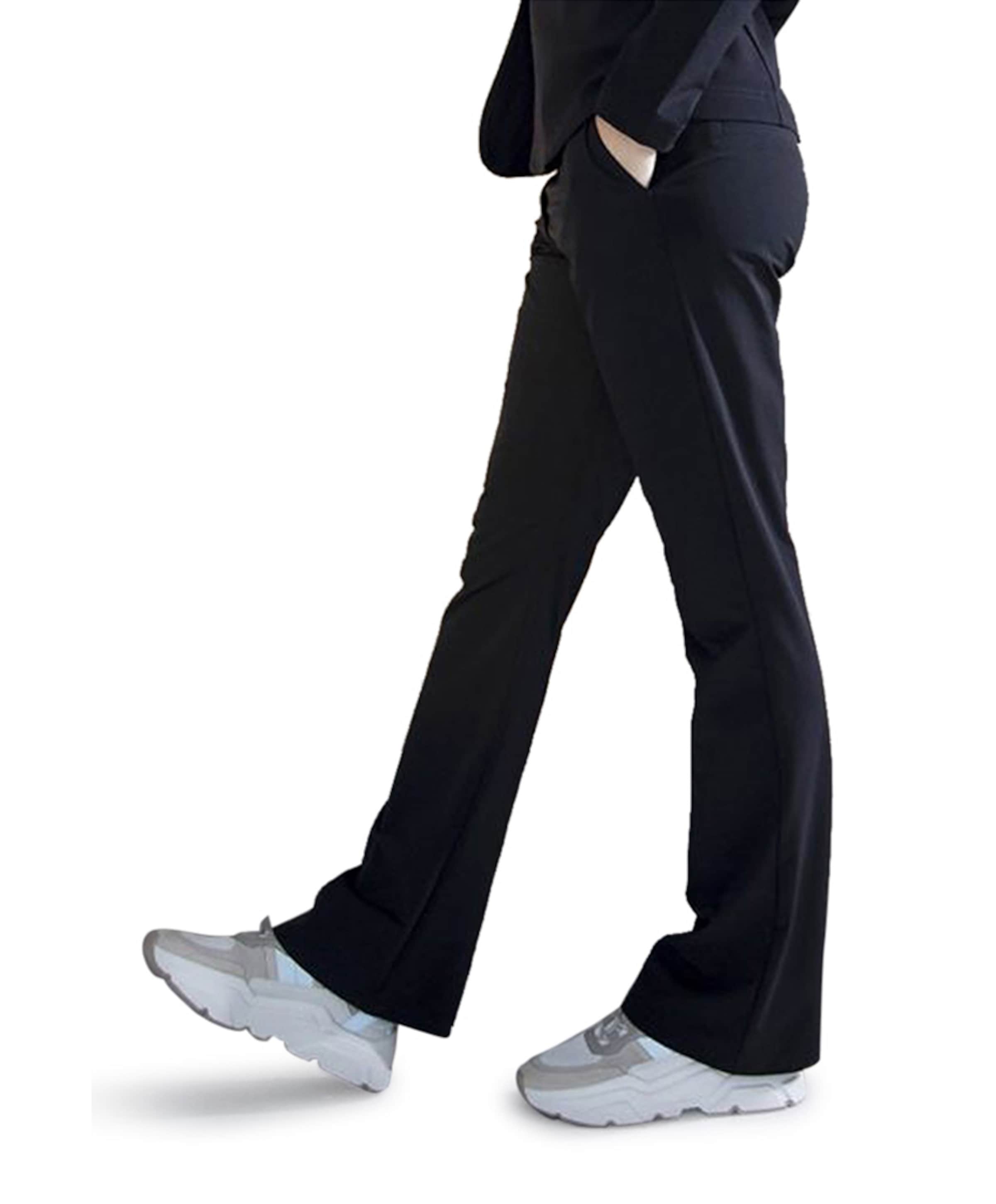 &Co Woman PENELOPE FLARE TRAVEL dames broek zwart