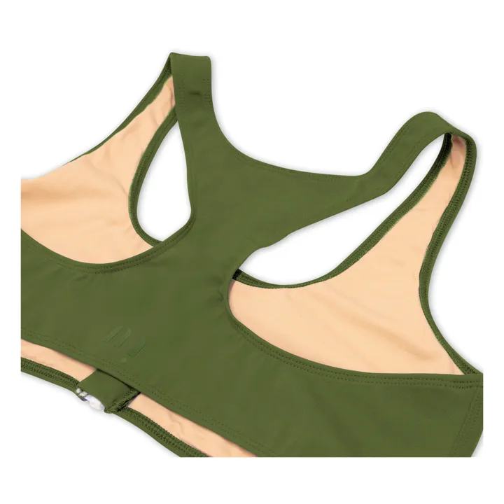 Miska Paris Haut de Maillot de Bain Zippé | Vert kaki