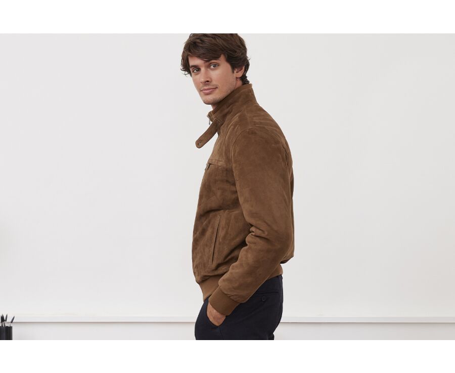 Blouson homme Velours Tabac - CAYDEN