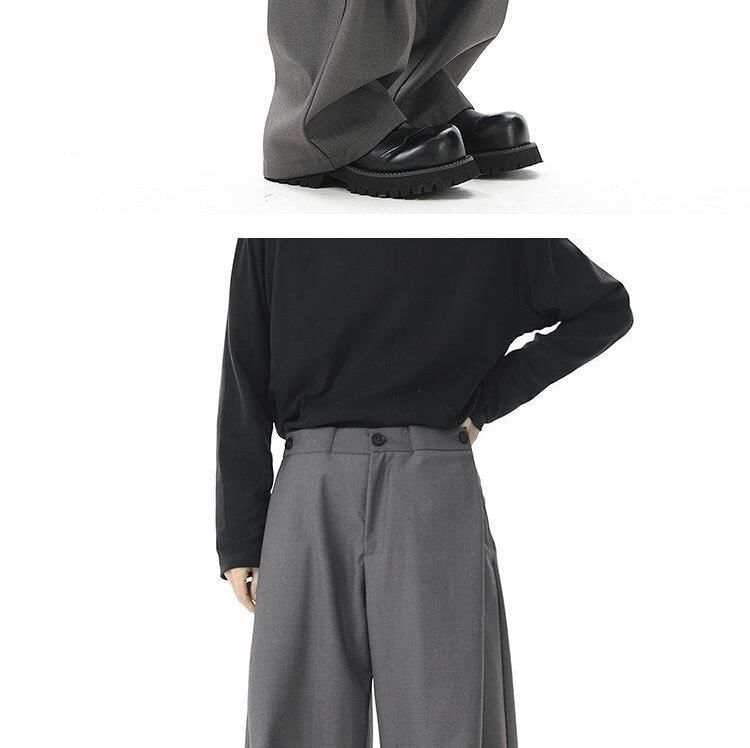 Kimeya - Hoge taille effen wijde broek