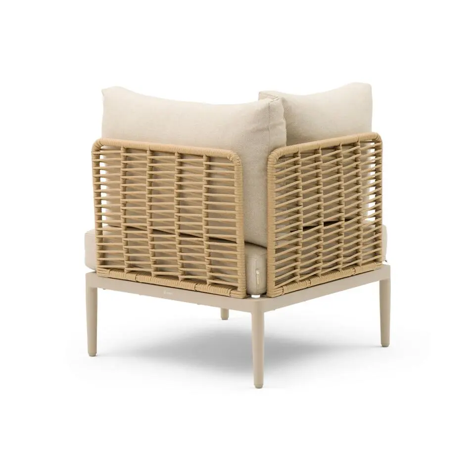 Hoek loungeset 5 personen Wicker Taupe Coco Ibiza