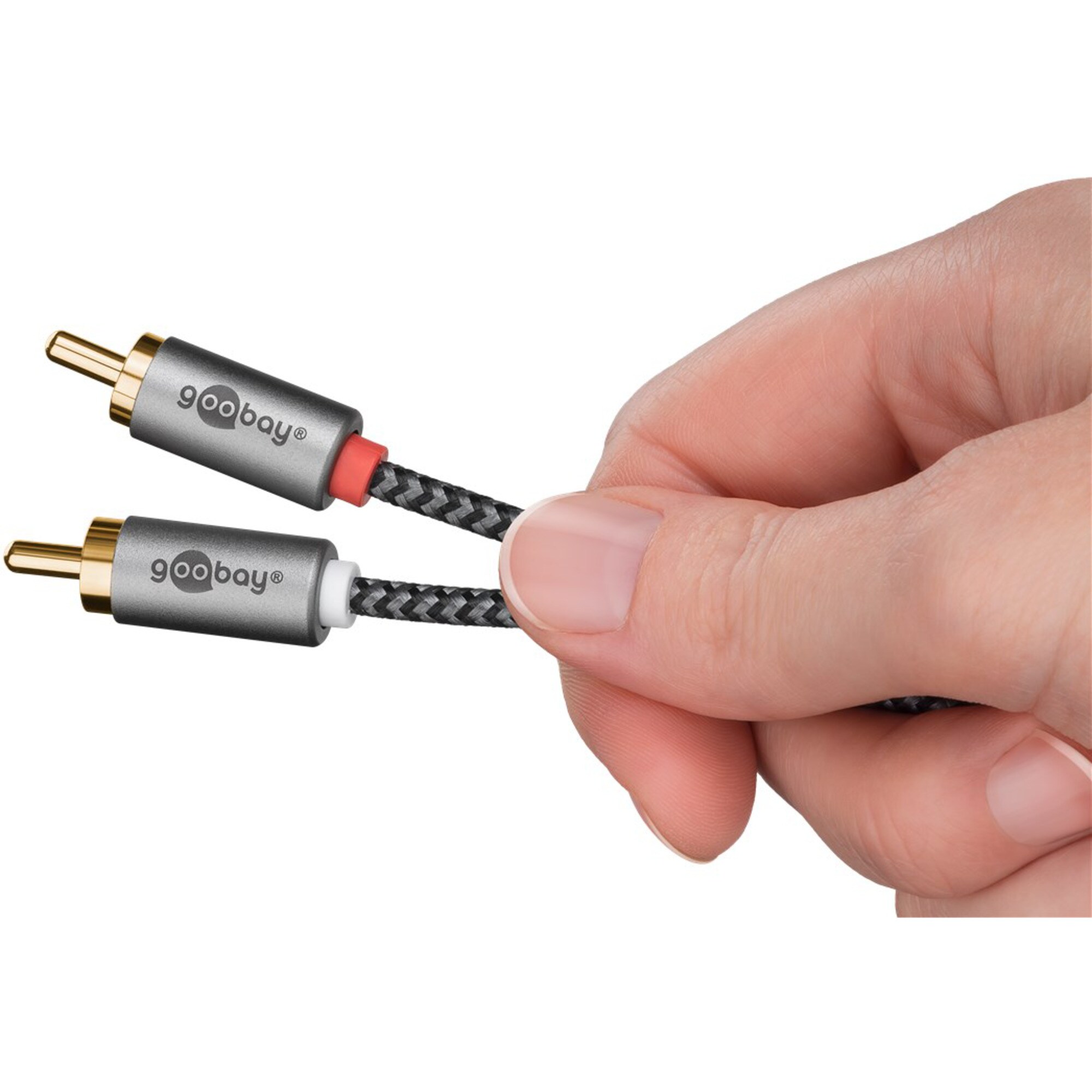 goobay Kabel Plus Audio Adapterkabel AUX 3,5mm Klinke > Stereo-Cinch Stecker