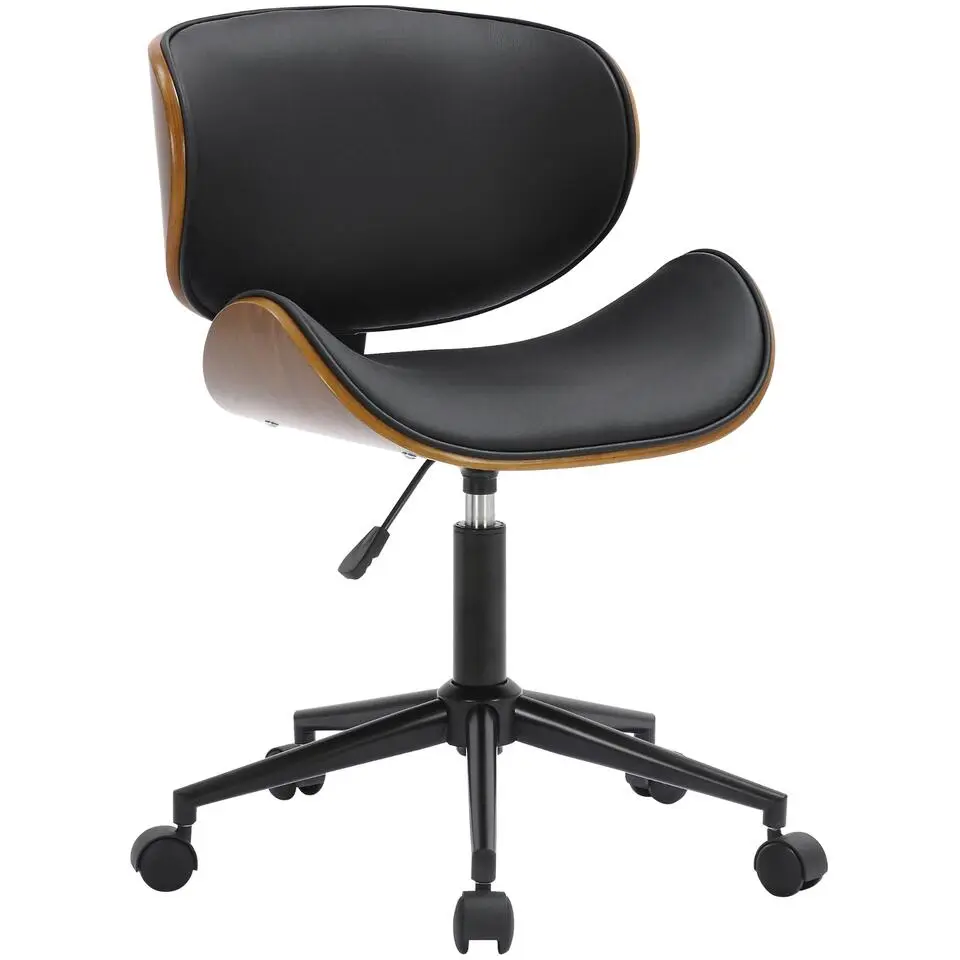CLP Bureaustoel Sammy zwart Frame - Kunstleer - zwart