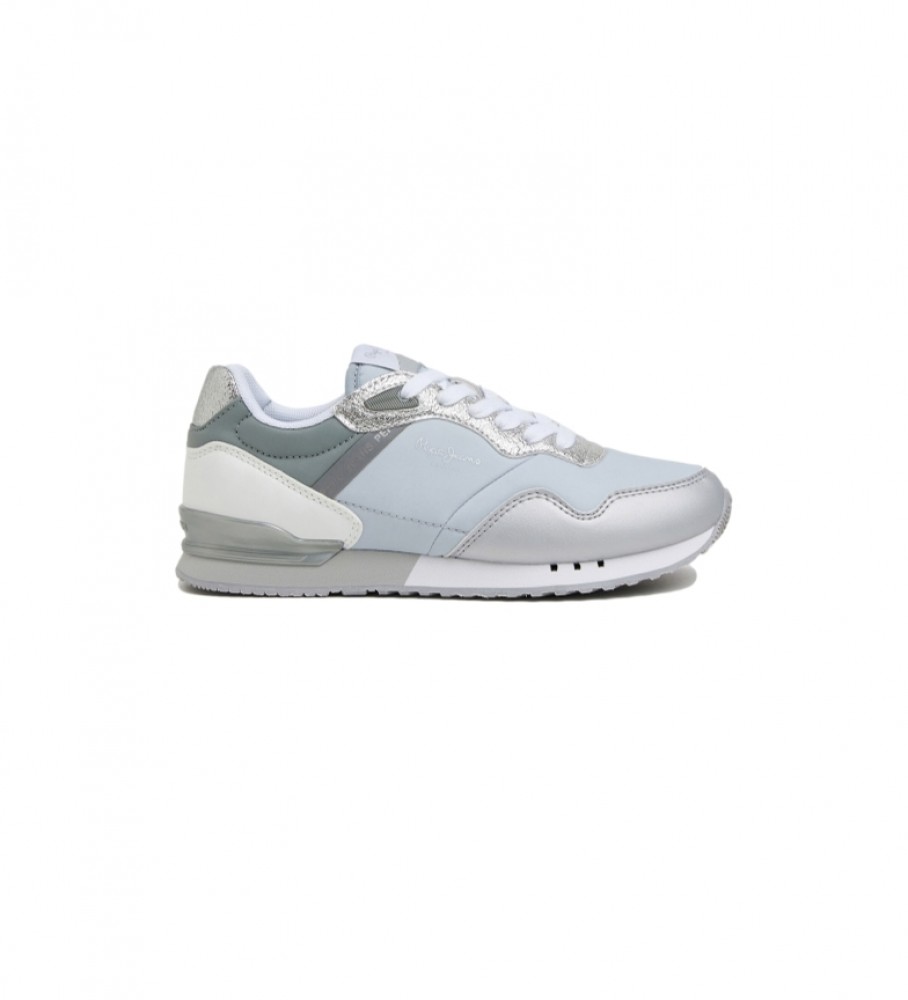 Tênis de corrida Pepe Jeans London Branco Prateado