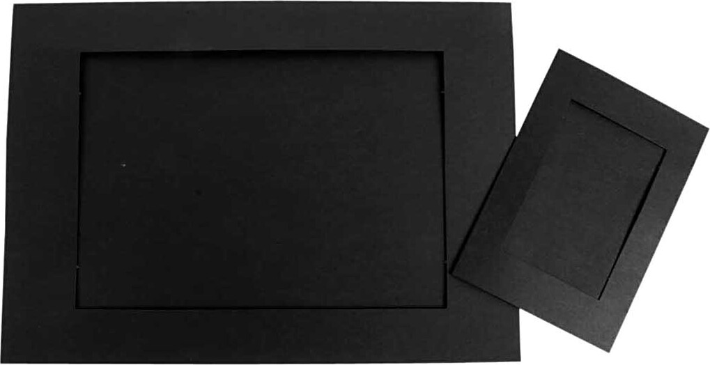 Passepartoutrammer - Str. A4+A6 - 180 G - Sort - 2X60 Stk