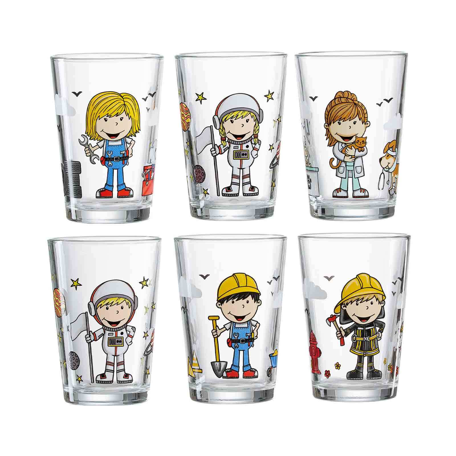 Ritzenhoff & Breker Kindergläser Berufe Jungs & Mädchen 205 ml 6er Set