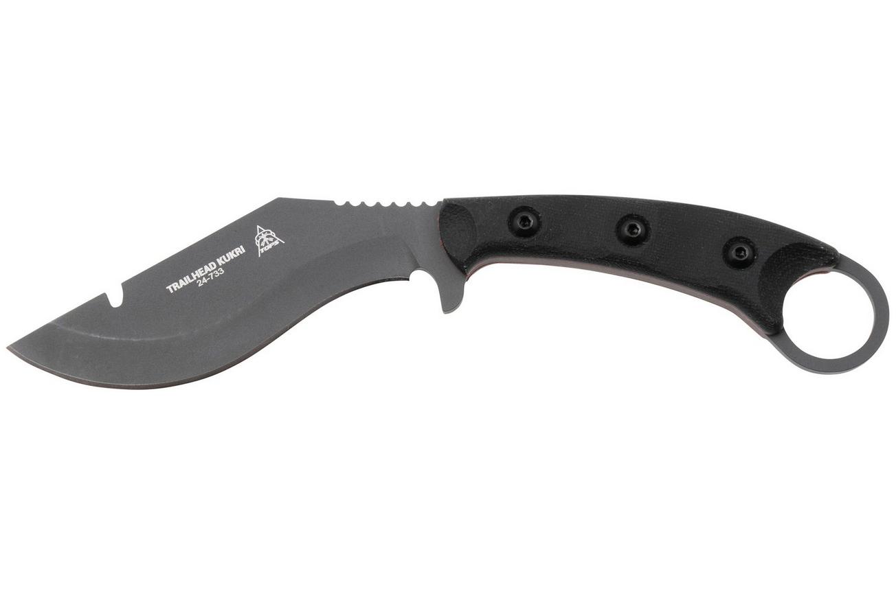 TOPS Knives Trailhead Kukri TDKR-01, 1095 Sniper Gray, Black Canvas Micarta, survivalmes, Jason Swain design
