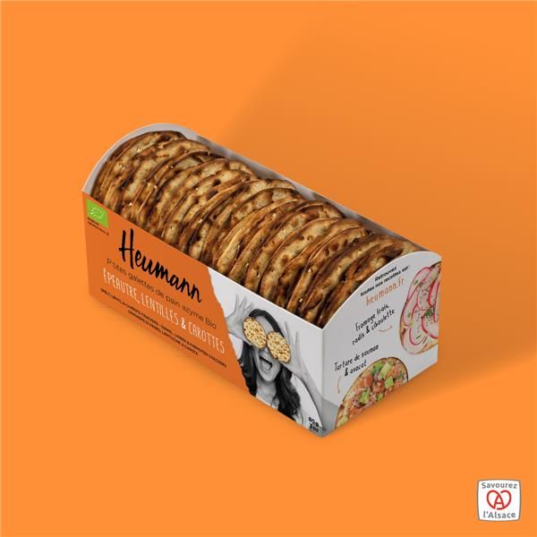 Heumann Bio Crackers Espelta, Cenoura E Lentilhas 95G