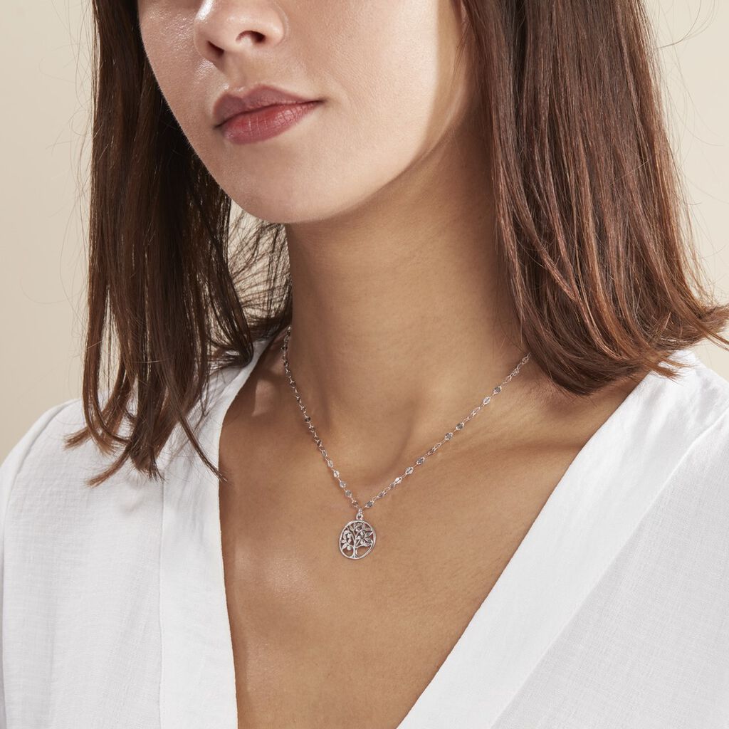 Collier Argent Blanc Buccinarie