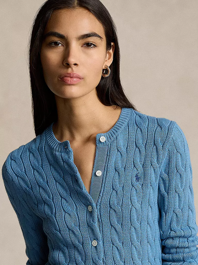 POLO RALPH LAUREN Cardigan Slim Fit blau