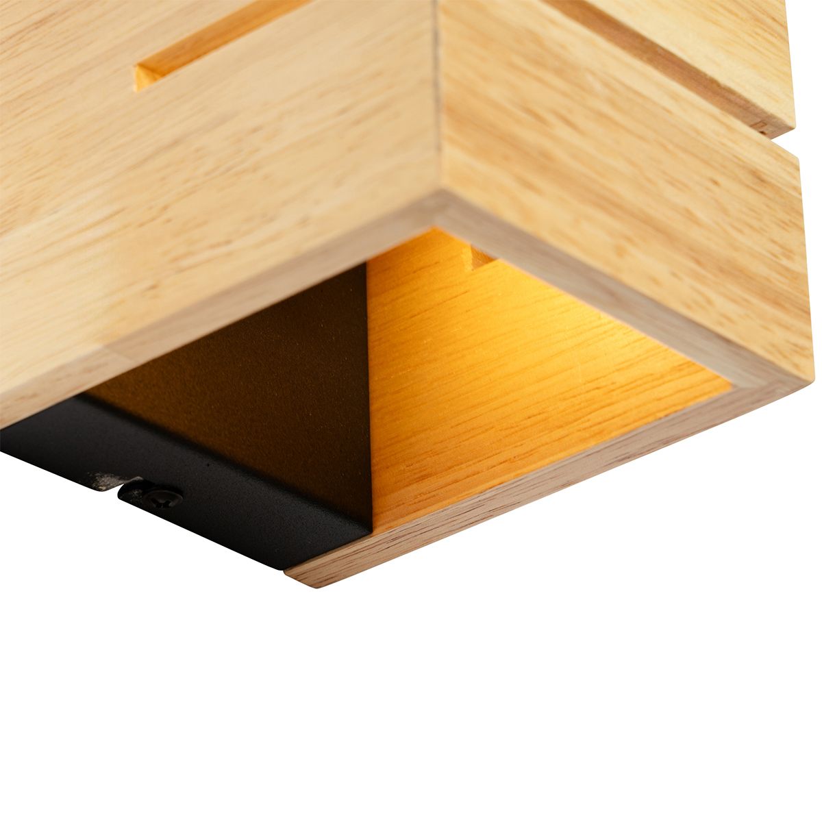 Landelijke wandlamp eiken hout 9,7 cm - Transfer Groove