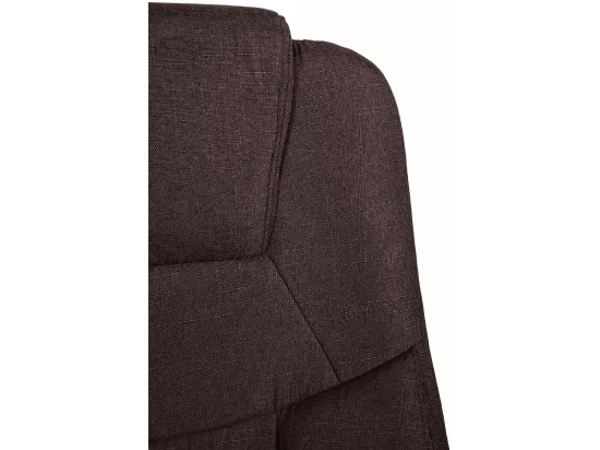 Chaise de bureau - Tissu & Métal chromé - Marron - XL Apoll