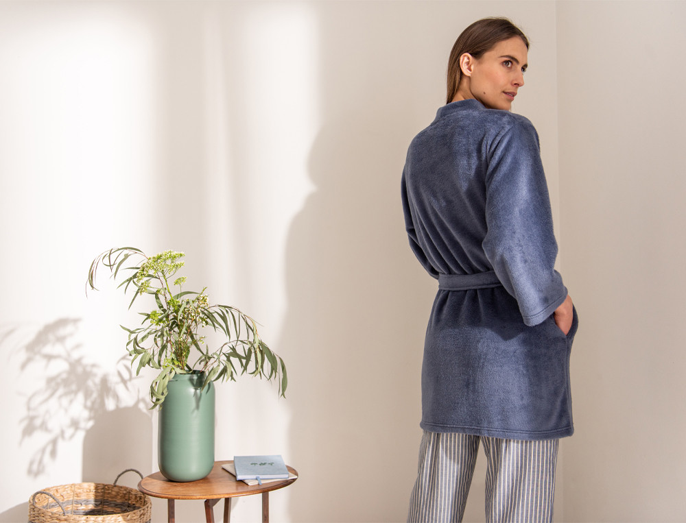 Peignoir femme-Reflets bleus