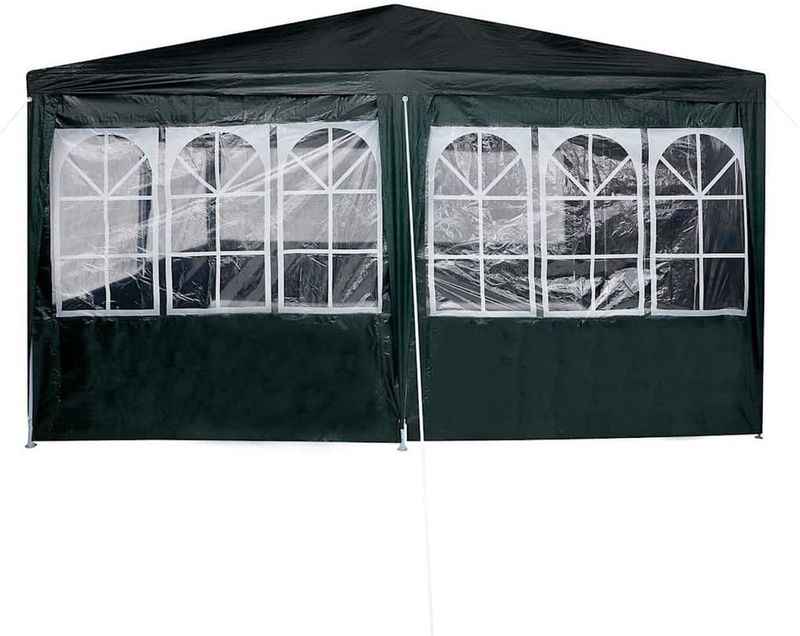 Feesttent - Groen - Waterdicht Polyethyleen - Voor 12 Personen