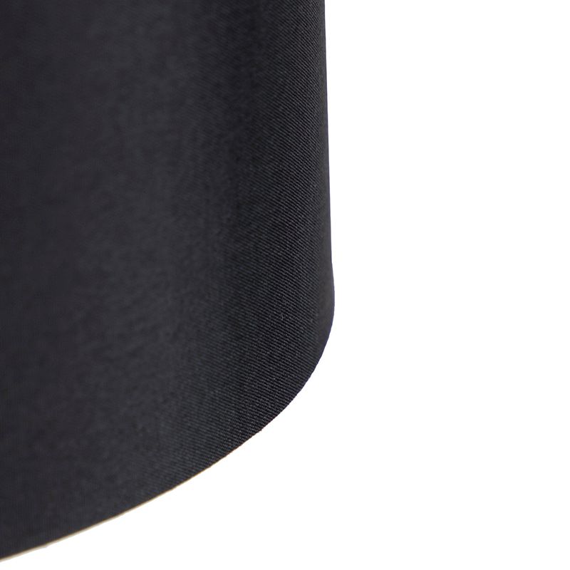 Moderne vloerlamp zwart met kap - Lofty