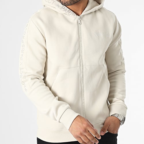 Sweat Zippé Capuche 2333108 Beige