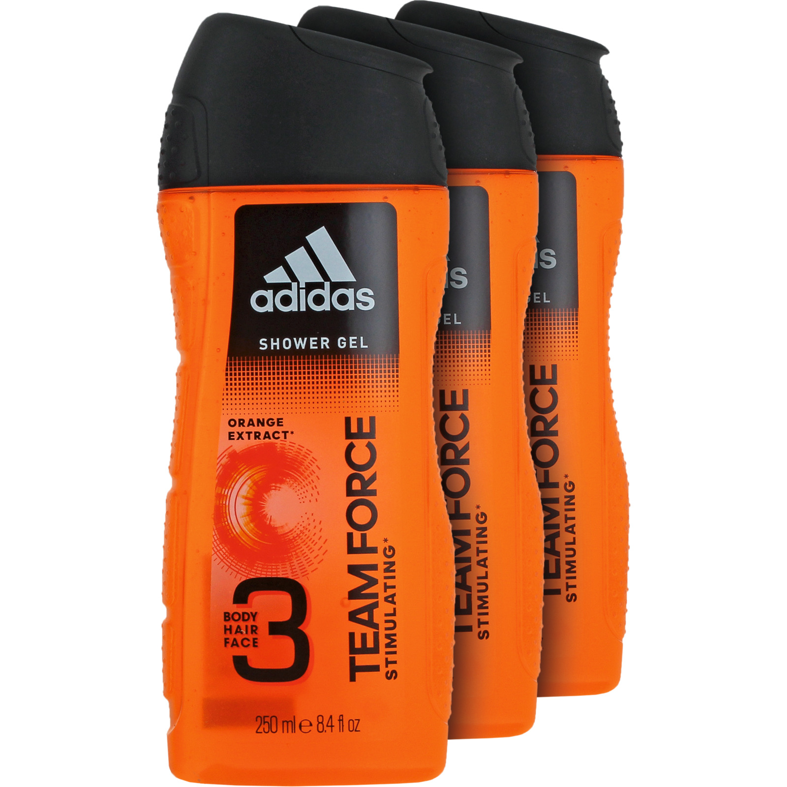 Adidas Duschgel 3 in 1 Team Force 3 x 250 ml