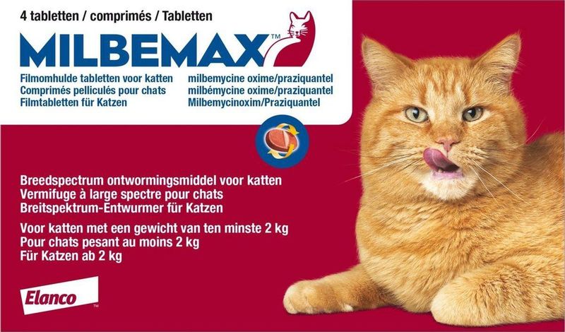 Milbemax Kat - Ontwormingsmiddel - 2 x 2 tabletten