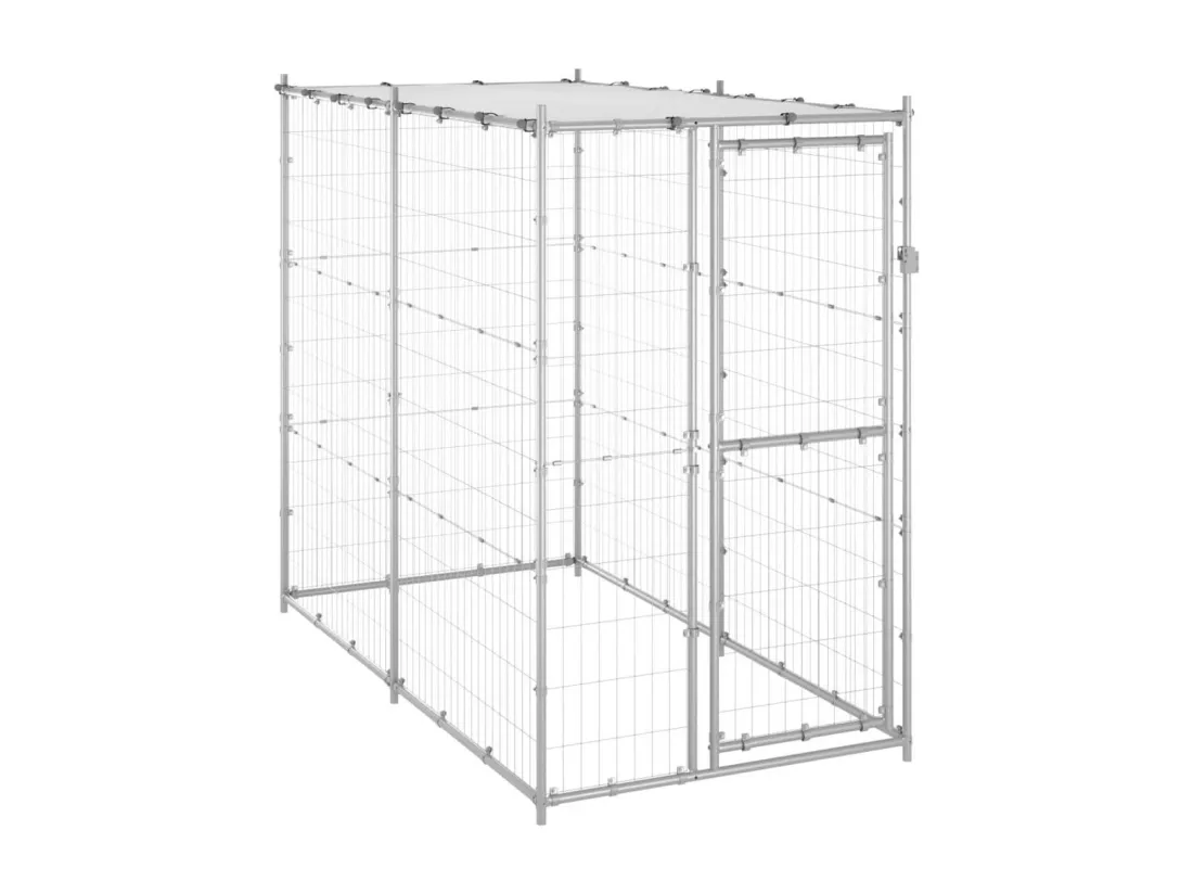 Chenil extérieur cage enclos 110 x 220 x 180 cm 02_0000431